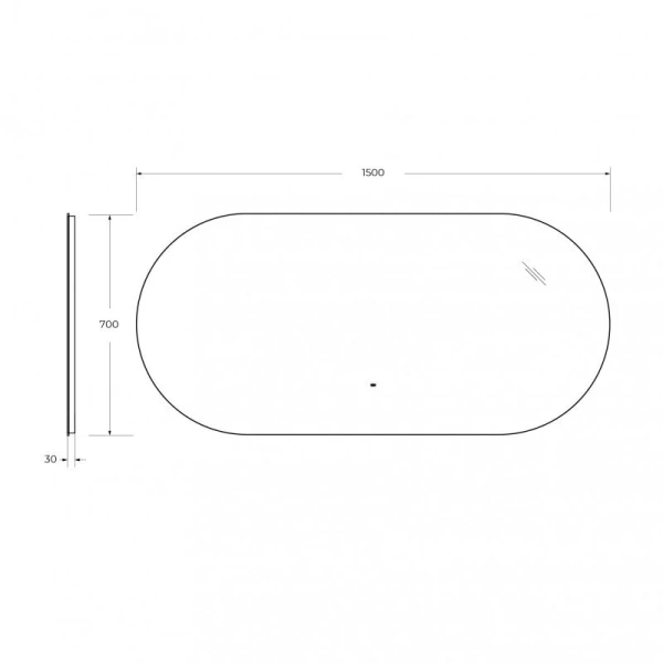 Зеркало с подсветкой Cezares Vague 150 см овальное CZR-SPC-VAGUE-1500-700-MOV (детальная фотография), в наличии