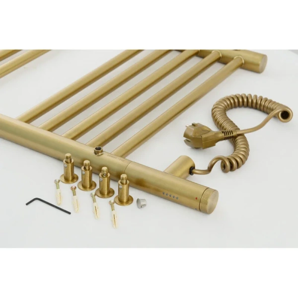 Полотенцесушитель электрический Сунержа Богема 3.0 50х100 см левый состаренная латунь 051-5804-1050 (детальная фотография), нет в наличии