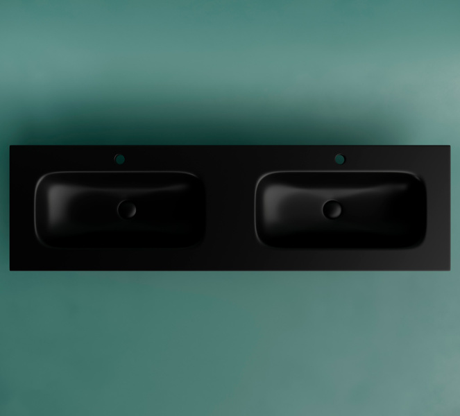 Раковина Ceramica Nova Grace 161 см черная матовая CN7023MB (детальная фотография), встраиваемые (в столешницу)