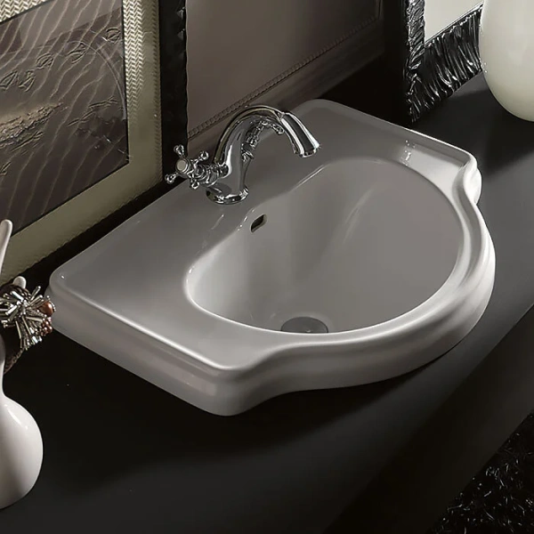 Раковина Migliore Bella 62 см белая керамика 20603 (детальная фотография), белые