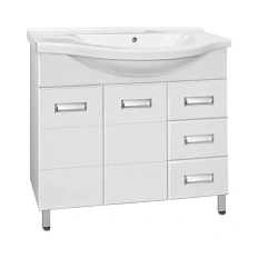 Тумба под раковину напольная Style Line Ирис 96 см белая