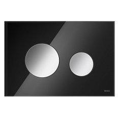 Клавиша смыва Tece TECEloop стекло черное кнопки хром глянцевый