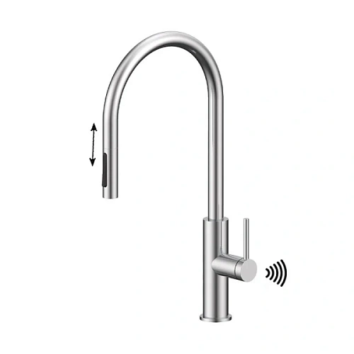 Смеситель для кухни Paulmark Senso нержавеющая сталь - фото 2