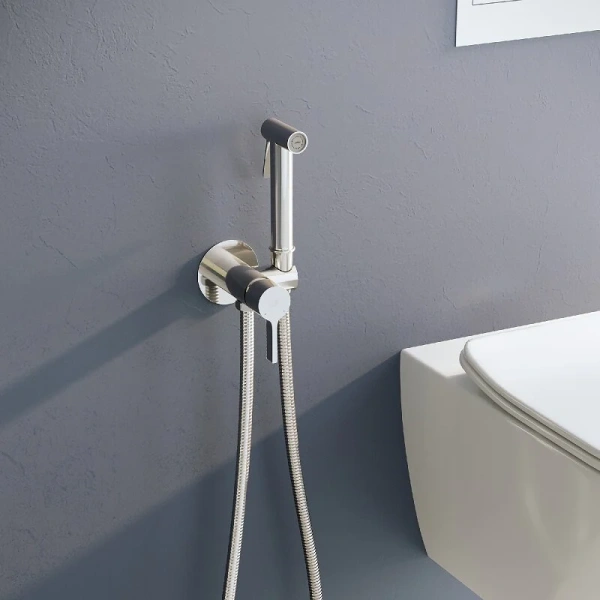 Гигиенический душ со смесителем RGW Shower Panels хром 511408206-01 (детальная фотография), полный комплект со смесителем