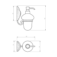Дозатор для мыла Migliore Cleopatra бронза