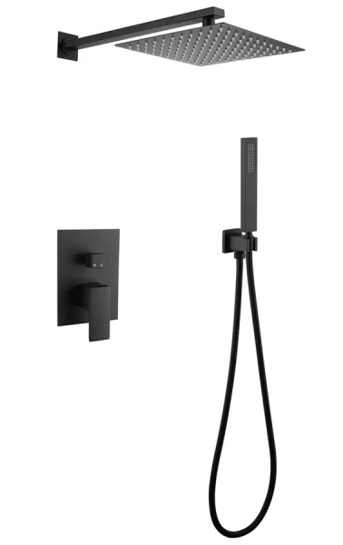 Душевой комплект Abber Daheim черный матовый AF8219B (детальная фотография)