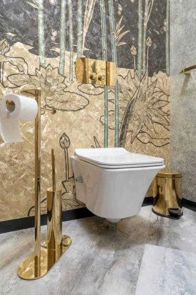 Клавиша смыва Boheme Imperiale золото 652 (детальная фотография), слив эконом-стандарт с двумя клавишами