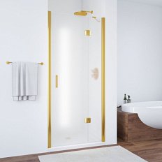 Душевая дверь профиль золотой стекло сатин Vegas-glass
