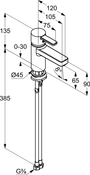 Смеситель для раковины Kludi Zenta белый 382519175 (детальная фотография), однорычажные, двухрычажные