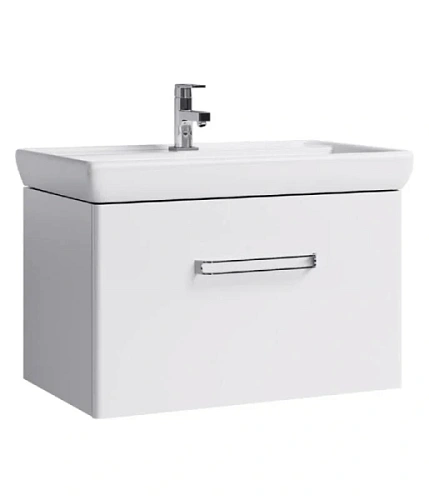 Тумба под раковину подвесная Aqwella Нео 80 см белая - фото 1