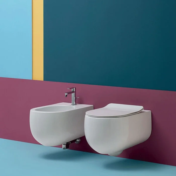 Биде подвесное Kerasan Flo белое матовое 312330 (детальная фотография), современные, hi-tech