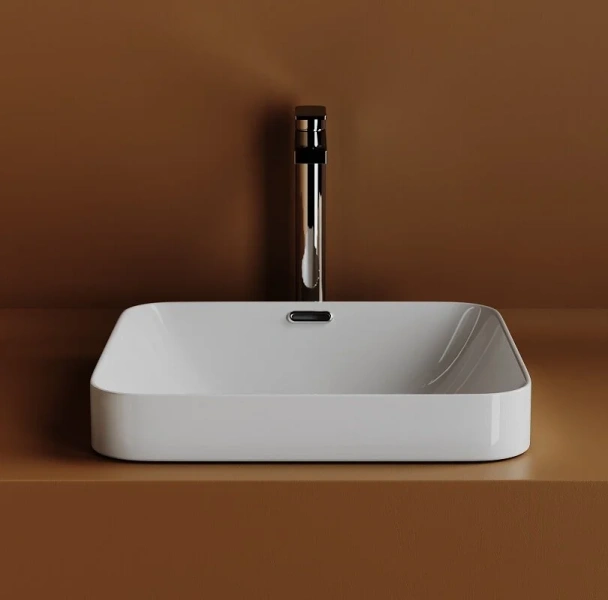 Раковина Ceramica Nova Element 43.8 см белая CN6077 (детальная фотография), накладные (на столешницу)