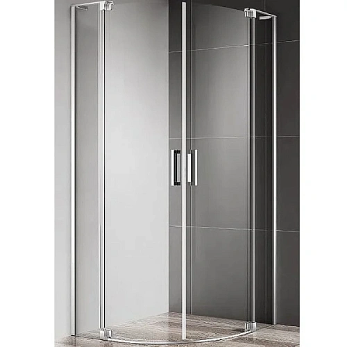 Душевой уголок Cezares Slider 90х90 см прозрачное стекло профиль хром - фото 1