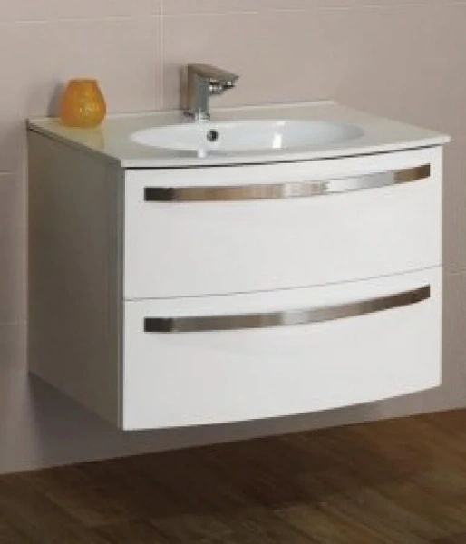 Тумба под раковину подвесная Cezares Comfort 75 см Bianco Lucido 54356 (детальная фотография)