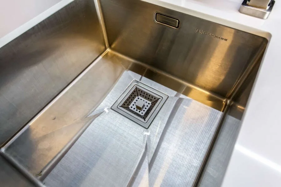 Мойка для кухни Omoikiri Taki 44-U/IF-LG 44 см светлое золото 4973520 (детальная фотография), из нержавеющей стали, стальные, металлические