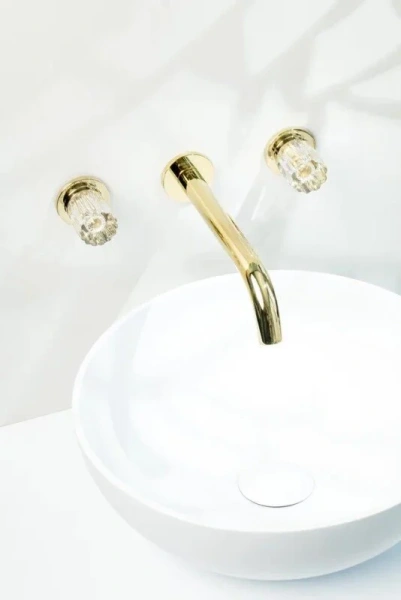 Смеситель для раковины Boheme Elegante золото 152-2-G-EL (детальная фотография), золото