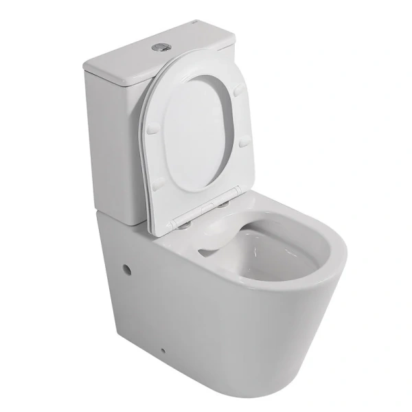 Унитаз компакт Abber BEQUEM AC1112 керамика (детальная фотография), безободковые