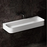 Раковина Abber Stein 100 см белая матовая