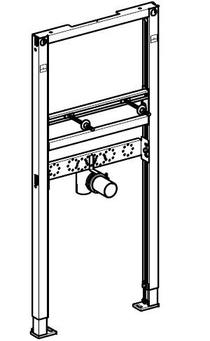 Инсталляция для раковины Geberit Duofix 111.434.00.1 под вертикальный смеситель (детальная фотография), для раковины