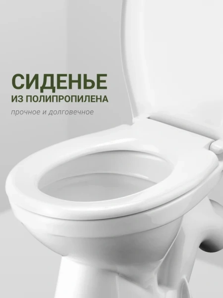 Унитаз компакт Santek Бриз с диагональным выпуском 1.WH20.2.569 (детальная фотография), с косым выпуском