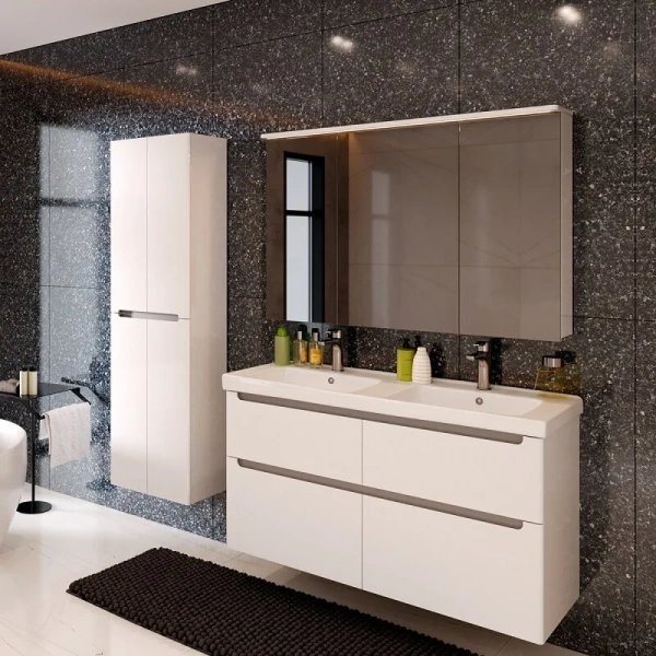 Тумба под раковину подвесная Lemark Buno 125 см белый глянец LM04B125T (детальная фотография) index_1