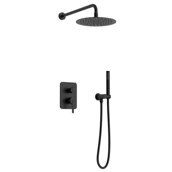 Душевой комплект ALTROBAGNO Unione 040107 черный матовый ALTROBAGNOUnione040107MB (детальная фотография)