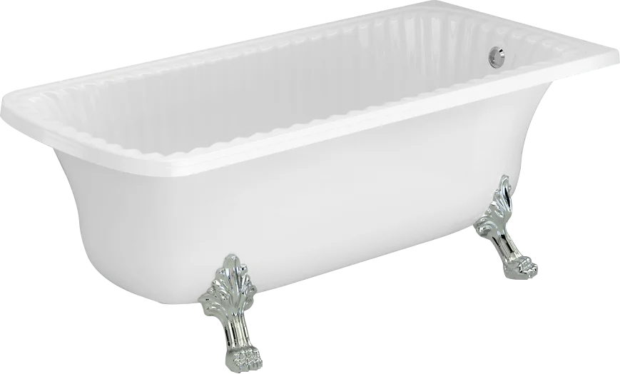 Ванна из искусственного камня Migliore Olivia Angolare 174х80 см фурнитура хром 27002 (детальная фотография)