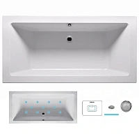 Ванна гидромассажная Riho Lugo 200 x 90 см, AIR2