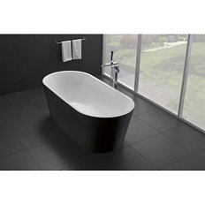 Ванна акриловая BelBagno 180х80 см с переливом черная