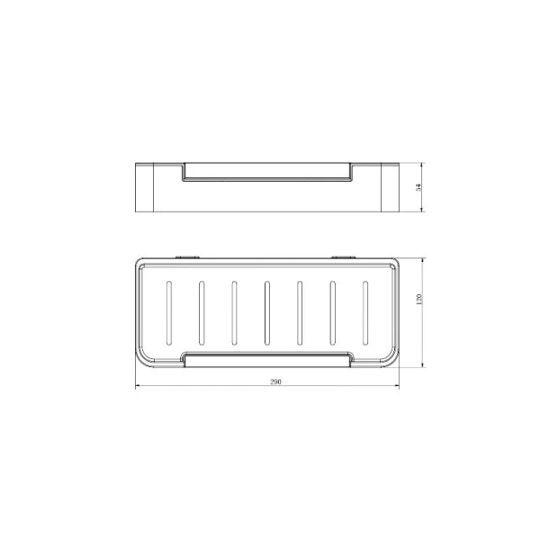 Полочка для ванной Акватек хром AQ4966CR (детальная фотография), современные, hi-tech