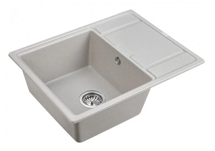 Мойка для кухни Paulmark Weimar 65 см серая PM216550-GR (детальная фотография), кварц
