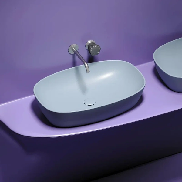 Раковина Ceramica Nova Element 60 см серо-голубая CN6049MHL (детальная фотография), одинарные