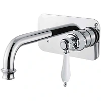 Смеситель для раковины Cezares Aphrodite хром, ручка белая