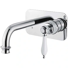 Смеситель для раковины Cezares Aphrodite хром, ручка белая