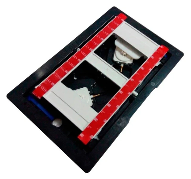 Смывная клавиша для двойного смыва Geberit Sigma 70 115.625 (детальная фотография), металлические, стеклянные