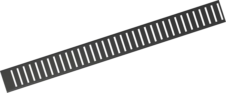 Решетка Alcaplast Pure 30 см черная матовая PURE-300BLACK (детальная фотография)