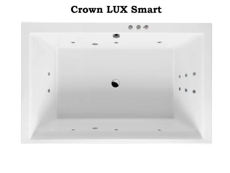 Ванна акриловая Excellent Crown Lux 190 х 120 см, цвет белый, WAEX.CRO19WH (детальная фотография), приставные, встраиваемые