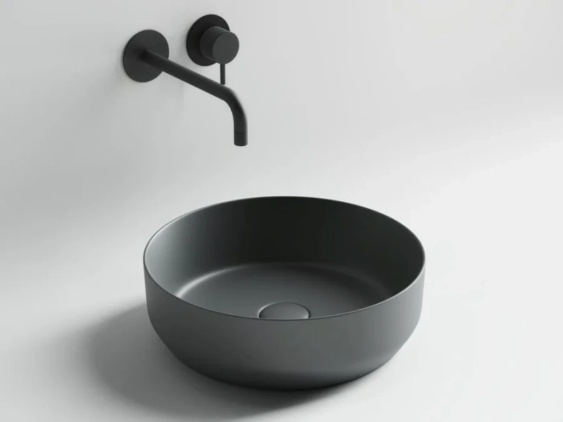 Раковина Ceramica Nova Element 39 см темный антрацит матовая CN6022MDH (детальная фотография), накладные (на столешницу), пристенные