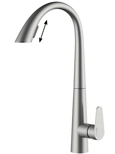 Смеситель для кухни WasserKRAFT нержавеющая сталь - фото 1