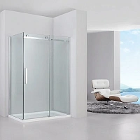 Душевой уголок Black&White Stellar Wind 120x80 см профиль хром, стекло прозрачное