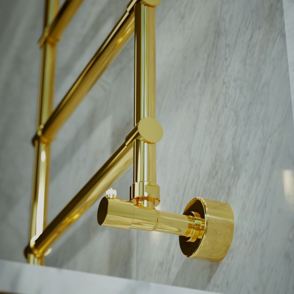 Полотенцесушитель водяной золото Margaroli Sole 4423704GON (детальная фотография), настенные