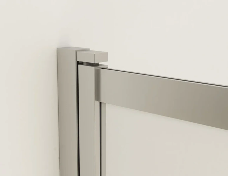 Шторка для ванны Vincea 100х145 см черная стекло прозрачное VSB-1E100CLB (детальная фотография), раздвижные