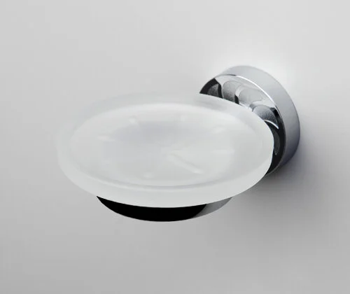 Мыльница WasserKRAFT Isen стеклянная K-4029 (детальная фотография), хром