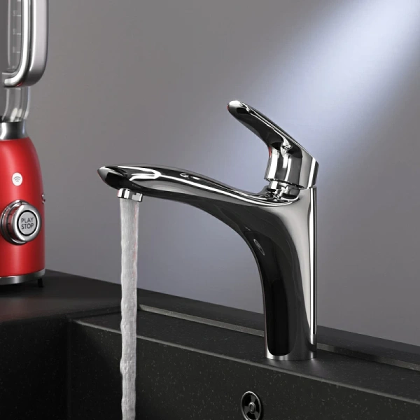 Смеситель для кухни AM.PM Bliss L излив 195 мм хром F5300032 (детальная фотография), современные, hi-tech