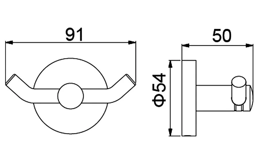 Крючок для ванной Timo Saona черный 13012/03 (детальная фотография), современные, hi-tech