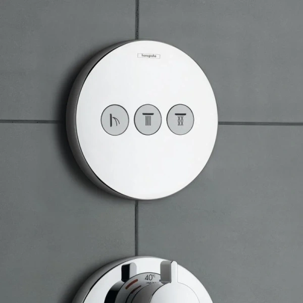 Переключатель потоков Hansgrohe ShowerSelect S 15745000 на три потребителя (детальная фотография), в наличии