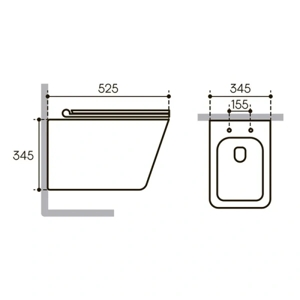 Унитаз с инсталляцией Aqueduto MACIO Plus клавиша белая глянцевая AQDS146T (детальная фотография) index_1