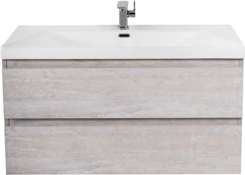 Тумба под раковину подвесная Cezares Molveno 100 см legno bianco MOLVENO-100-2C-SO-LB (детальная фотография)