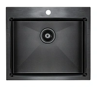 Мойка для кухни Paulmark Isar 59 см вороненая сталь