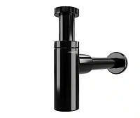 Сифон для раковины Wasserkraft Glan черный глянец